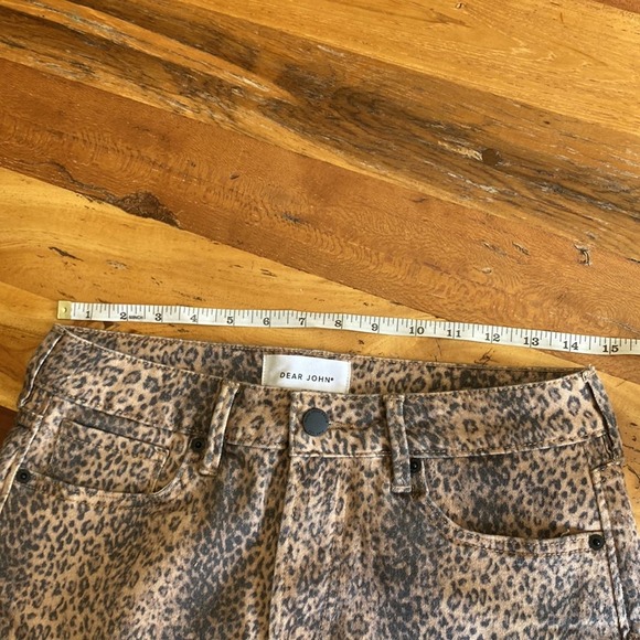 Dear John Leopard Print Denim Mini Skirt - 29 - Picture 5 of 7